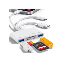 Tr 5'i 1 Arada Bellek Kartı Okuyucu, Usb Otg Adaptörü Ve Sd Kart Okuyucu, İ-phone/i-pad, Usb C Ve Usb A Cihazları İ