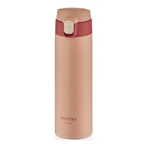 Shotay Smile Çelik Termos Matara 430ml Pembe Pembe