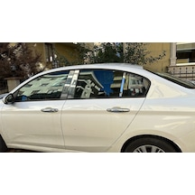 Fiat Egea 2015-2024 Arası Krom Cam Direği 6 Parça Paslanmaz Çelik