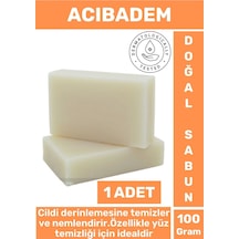 Doğal Güzel Kokulu Derinlemesine Cilt Yüz Temizleyici Nemlendirici Organik Acıbadem Sabunu 1 Adet