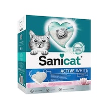 Sanicat Active White Topaklaşan Lotus Çiçeği Kokulu Bentonit Kedi Kumu 6 L