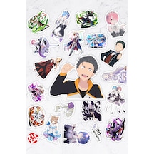 Re Zero Anime Sticker Paketi 20 Adet Çok Renkli