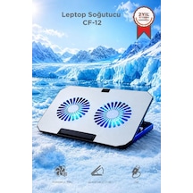Özel Üretim Laptop Soğutucu Ayarlanabilir Rgb Cf12 Gümüş Aygit Çalışma Işıklandırma