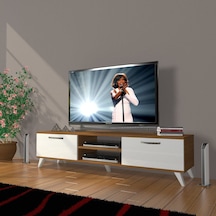 Decoraktiv Eko 140 Mdf Dvd Retro Tv Ünitesi Tv Sehpası - Ceviz - Beyaz Ceviz - Beyaz