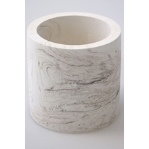 Yapay Çiçek Deposu Handmade Beton Saksı 10 Cm Model-17 Taş Rengi