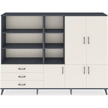 Arges Dolap 11 Raflı 3 Çekmeceli 5 Kapaklı 220x30x163 Antrasit-ay Antrasit-aytaşı
