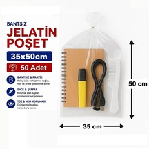 Jokey Ambalaj 35x50cm Berrak, Dayanıklı Bantsız Jelatin E-ticaret, Aksesuar Saklama Poşeti 50 Adet