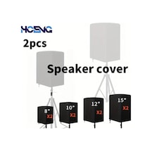 Hightower 2 Adet Siyah Polyester Hoparlör Kılıfı Ev Sineması Ses Sistemi Koruma Kılıfı 14.96x16.54x26.38inch