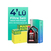 Mann Fiat Siena 1.4 Benzinli Filtre Bakım Seti Motul Motor Yağlı (1998-2012) 4 Lü