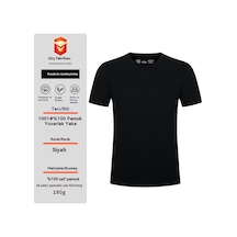 Erkek Yuvarlak Yakalı Tişört Kısa Kollu Siyah