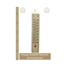 Termometre Doğal Ahşap Hassas Analog İç Mekan Duvar Tipi Kaliteli Sıcaklık Ölçümü Termometresi 15cm