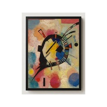 Modern Sanat Kandinsky Sarı Merkez Çerçevesiz Poster 21x30 Cm A4 Tablo Modern Sanat Ekspresyonizm