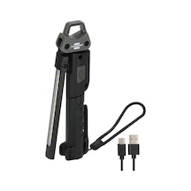 Hl 400 Ac/led Pilli Atölye Lambası, Entegre Pilli 400 Lm, 3 Ayrı Açılıp Kapatılabilir Işık Kaynağı, Katlanabilir, Maksimum 6 Saat, Usb C Şarj Kablosu Dahil