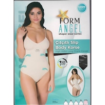 Form Angel Siyah 5004 Çıtçıtlı Slip Body Korse Siyah