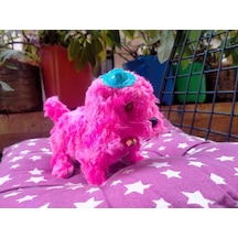 Pilli Havlayan Köpek Oyuncak 15 CM Pembe