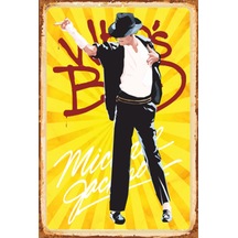 micheal jackson retro ahşap poster