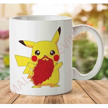 1-804 Beardemon Pikachu Pokemon Beardjpeg İki Tarafı Baskılı Kupa Bardak.jpg