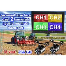 7'' Hybrid Dvr Monitör + 2 Adet Beyaz Ledli Kelebek Kamera 256 Gb