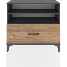 Arges Şifonyer 2 Raflı Tek Çekmeceli 88x30x80 Antrasit-çam Antrasit
