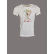 Beyaz Dijital Baskılı T-Shırt-Beyaz (419337178) Beyaz