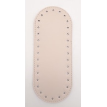 Angel Çanta Aksesuar Suni Deri Krem 20X8 cm Oval Çanta Tabanı