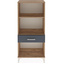 Arges Dolap 2 Raflı Tek Çekmeceli 60x30x134 Çam-antrasit Atlas Çam