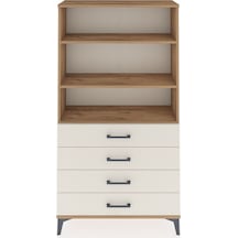 Arges Dolap 3 Raflı 4 Çekmeceli 88x30x163 Çam-aytaşı Atlas Çam