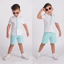 MODAVALS MİNT YEŞİLİ KARDEŞ KOMBİN ERKEK ÇOCUK ŞORTLU TAKIM Mint Yeşili