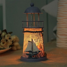 Dekor Deniz Feneri Mumluk 13Cm Siyah