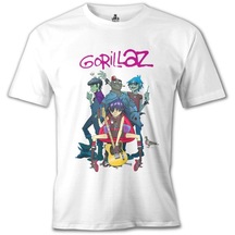Gorillaz - Band Beyaz Erkek Tshirt