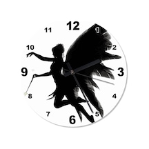 Tinker Bell Peri Kız Duvar Saati (408136352) Gri - Siyah