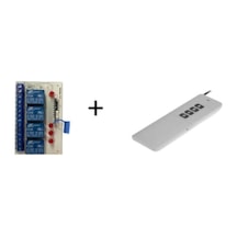 Uzun Menzil Rf Kumanda + 4 Kanal Dc12v 10a Röle