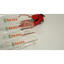 Skoda Logo Kapı Kenarı Koruma Şeffaf Kauçuk 3M Band New Style