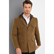 K7538 Dewberry Erkek Kaban-Düz Camel - Düz Camel