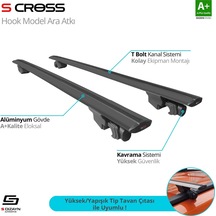 S-dizayn Universal Hook Anahtarsız Model Siyah Ara Atkı 140 Cm A+ Kalite