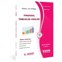 Egem Yayınları Aöf Finansal Tablolar Analizi Konu Özetli Soru Bankası