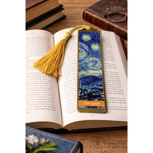 Sanatsal Tablo Temalı Metal Kitap Ayracı Van Gogh-yıldızlı Gece