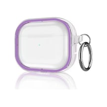 Movenchy Apple   Uyumlu  Airpods Pro 2 2.nesil Shiny Şeffaf Kılıf - Mor