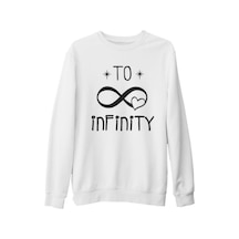 To Infinity Beyaz Kalın Sweatshirt To Infinity Beyaz Kalın Sweatshirt