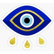 Nazar Boncuğu Sticker Duvar 18cm Yapıştırma Etiket MD8