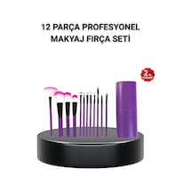 12 Li Profesyonel Makyaj Fırça Seti Dökülmeyen Yumuşak Kıllı, Ergonomik Tasarım