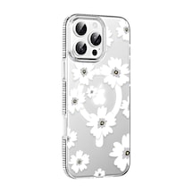 İphone 16 Pro Max Floral Magsafe Kapak - Beyaz