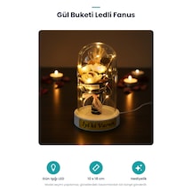 Gül Buketi Ledli Fanus Standart