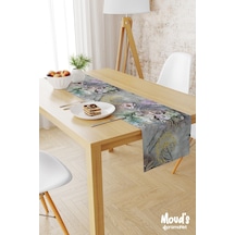 Classic Pattern 2 Desenli Baskılı Süet Runner Masa Örtüsü