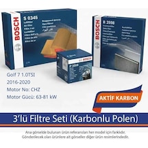 Netpar Volkswagen Golf 7 1.0tsı 2016-2020 Bosch 3'lü Filtre Seti Karbonlu Polen