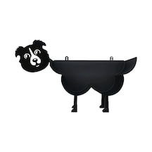 Sunshinee Ev Dekoratif Tuvalet Kağıdı Tutucu Siyah Rulo Tutucu Metal Duvara Monte Veya Ayaklı Banyo Doku Saklama Yavru -siyah
