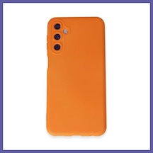 Bezos Samsung Galaxy M14 5g Uyumlu Kılıf Nano İçi Kadife Silikon - Turuncu Nıda
