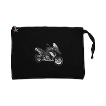 BMW R1200 GS Siyah Clutch Astarlı Cüzdan / El Çantası Siyah