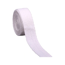 2cm Eninde Dar Dokuma Şerit Beyaz Balıksırtı 25metre Top - 684600774 Diğer