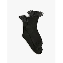 Koton Dantelli Soket Çorap Siyah 7wak80761aa